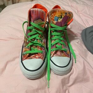 Colorful High-Top Women's Sneakers